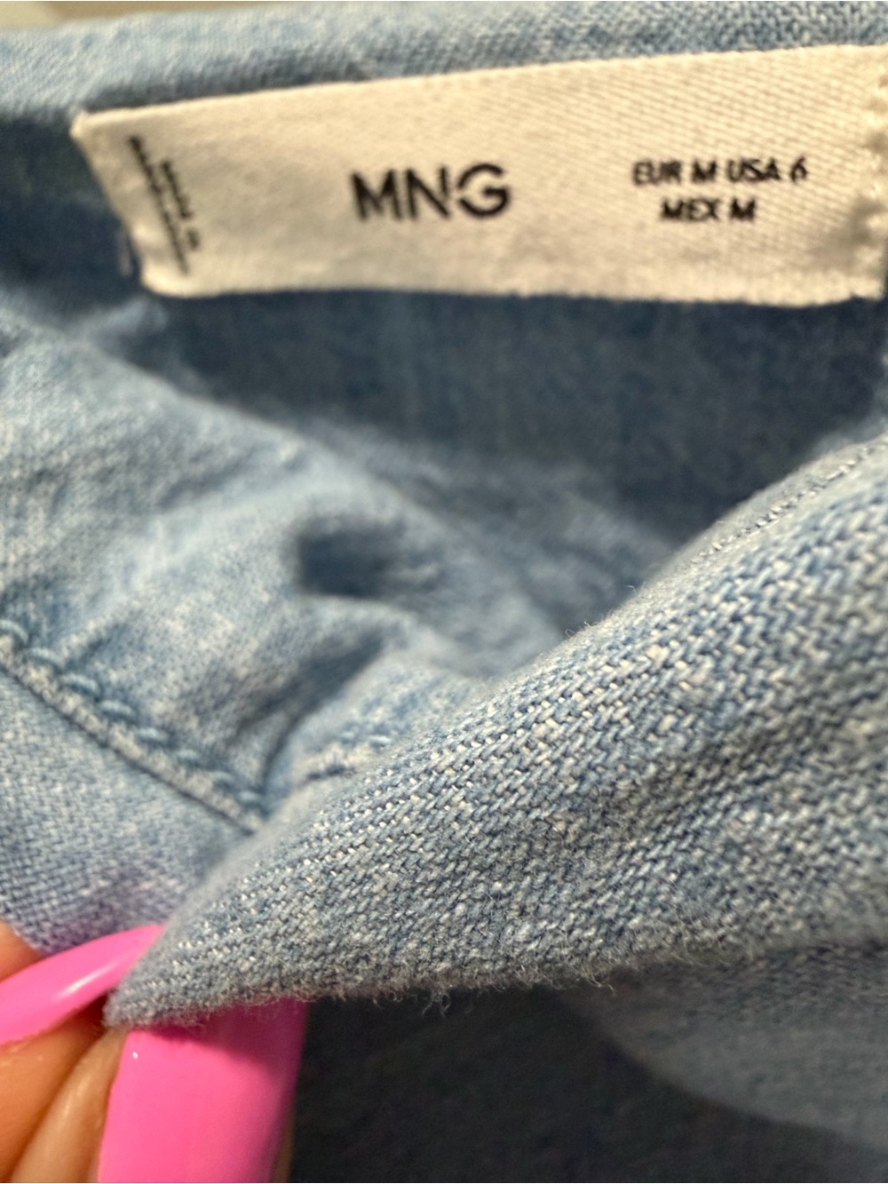 Mango DRAPED DENIM DRESS - Picture 6 of 10